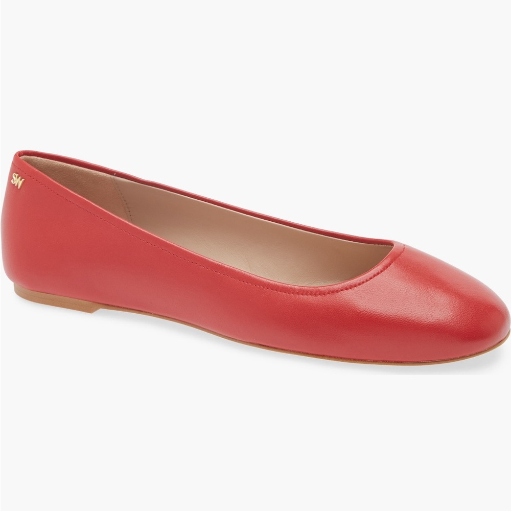 Stuart Weitzman Vibrant Red Flats